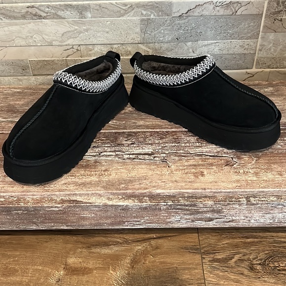 NEW UGG Tazz Platform Slipper Black Size 8 - Picture 7 of 10